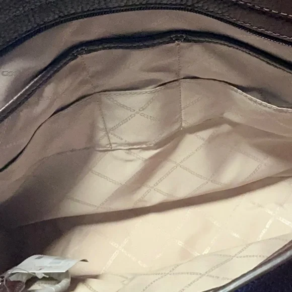 Michael Kors Brown Pebbled Leather Medium Bedford Pocket Tote Bag NWT - Picture 5 of 11